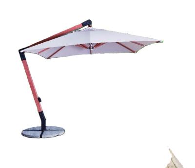 China Can Rotate Romann Outdoor Umbrella Aluminum Wooden Color 360 Dgree PCs Sun Umbrella Supplier Outdoor Parasol Umbrella MOQ 1 for sale