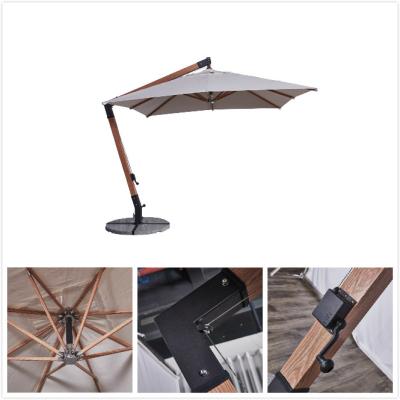 China Durable And Sun Proof 3*3M Parasol Cantilever Umbrella Aluminum Hanging Umbrella for sale