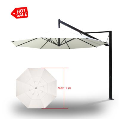 China Modern Wind Resist Strong Outdoor Garden Umbrella Restaurant Patio Sunshade Umbrella For Restaurant for sale