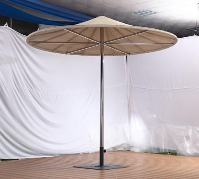 China Garden Classic Classic Beach Style Rattan Stainless Steel Umbrella for sale