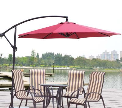 China 10ft Tall Modern Iron Yard Patio 3M Cantilever Patio Umbrellas Outdoor Umbrellas And Bases Banana Parasol Garden Umbrellas Outdoor for sale