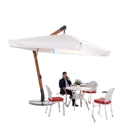 China Best Cafe Choice Products 10ft 360 Degree Rotating Cantilever Offset Patio Umbrella for sale