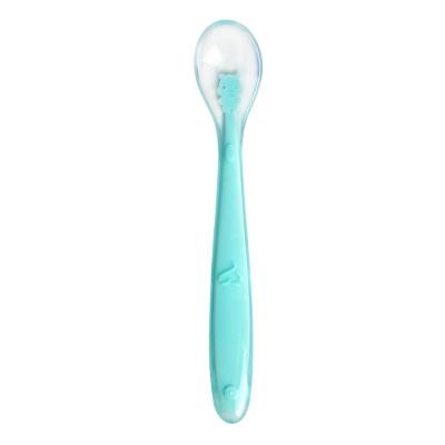 China BPA Free Silicone Baby Spoon Kids Forming Foldable Spoon Baby Feeding Spoon With Box for sale