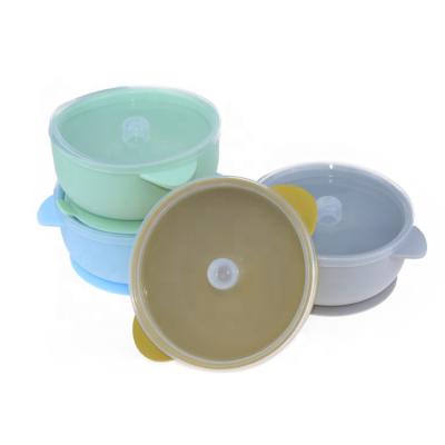 China 2021 Hot Sale Amazone Children's Silicone Bowl For Kids Bpa Free Cute Animal Shape Baby Bowl Sets for sale