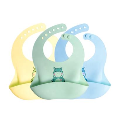 China Wholesale Premium Viable Customized Infant Feeding Animal Set Drool Silicone Waterproof Baby Bib Fancy Bib for sale