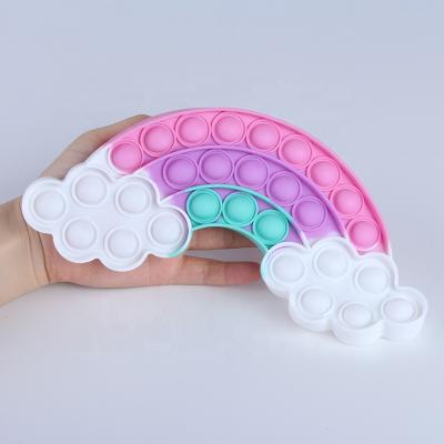 China 2021 Hot Silicone Rainbow Toys Eco-friendly Material Colorful Vibrant Person Toys For Relaxation for sale