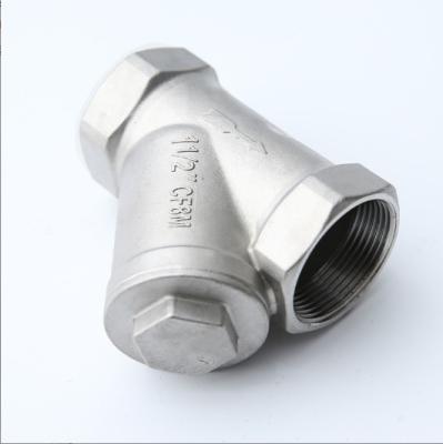 China Water Stainless Steel Y-Strainer Threaded Household Filters For Valves And Industrial Water Pipes for sale