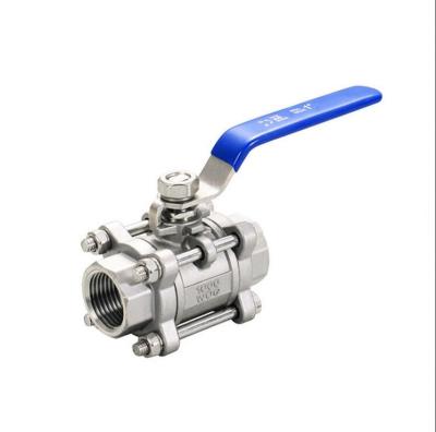 China General Stainless Steel SS304 316 Female 3 Piece Ball Valves for sale