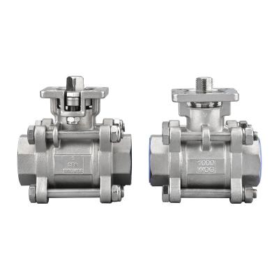 China General Pc 3 Female Thread Ball Valve With Elevated Platform for sale