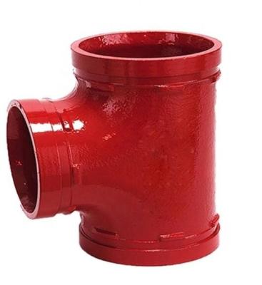 China Ductile Iron Reducing Tee Threaded Grooved Pipe Fittings Equal for sale