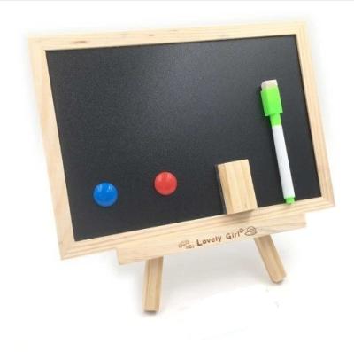 China New Blackboard Wooden Hanging Drawing Board Blackboard11 Double Sided Whiteboard Message Board for sale