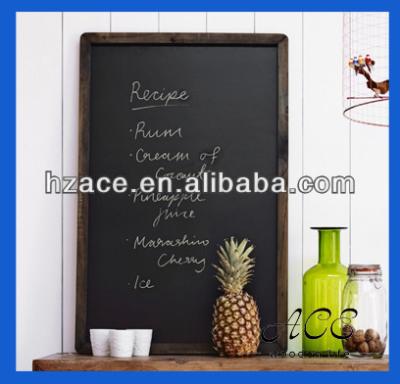 China Europe Wooden Chalkboard Menu Solid Wood Framed Wooden Board For Bar Advertising Black Chalk Board Board for sale