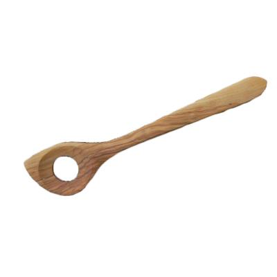 China Viable Living Wooden Mixing Spoon With Hole Wood Kitchen Tools Customized Availabe for sale