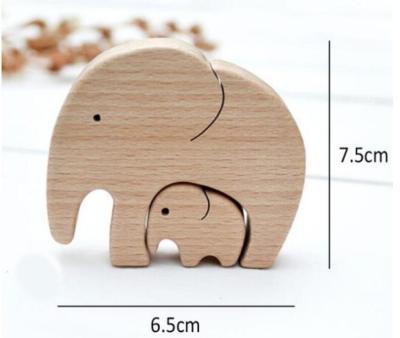 China China Mother Elephant Wooden Craft and Baby Gift Elephant for Mother's Day for sale