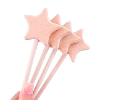 China Beech Wood Star Toy Baby Magic Wands Funny Toys For Girl Children Wooden Toy 03 for sale