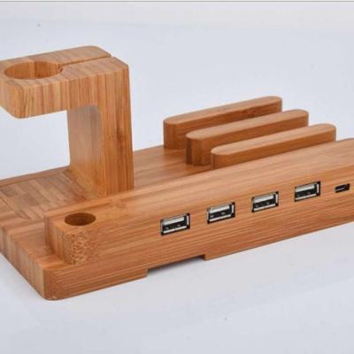 China Exquisite bamboo stand mobile phone holder bamboo and wooden product mobile phone holder for filling for sale