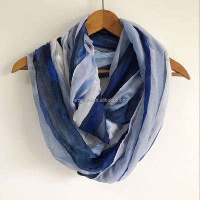 China Geometric pattern fashion scarves shawls, polyester voile scarf, infinity scarf for sale