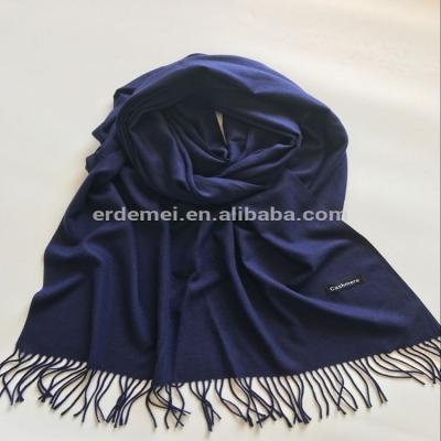 China 2019 Solid color soft cashmere feel 100% pashmina scarf with tassel for sale