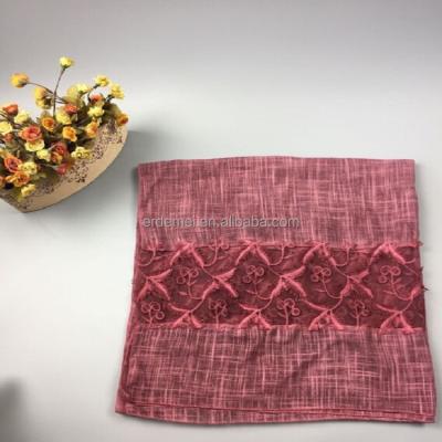 China New SOLID LACE Women's Scarf Polyester Shawl for sale