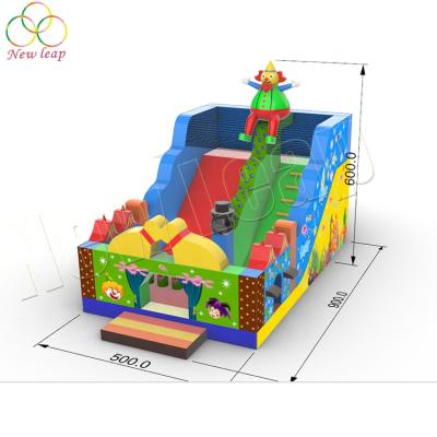 China As Picture Or Your Demand Big Inflatable Underwater World Clown Shape Inflatable Dry Giant Slide Commercial For Kids for sale