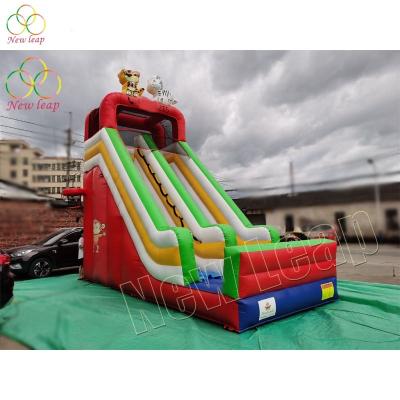 China Best Plato 0.55mm PVC tarpaulin waterslide big inflatable water slide inflatable dry slide kids for sale