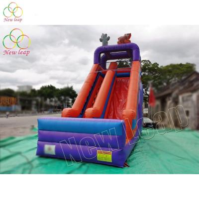 China Best Plato 0.55mm PVC Tarpaulin Commercial Inflatable Slide Kids Inflatable Dry Slide Games for sale