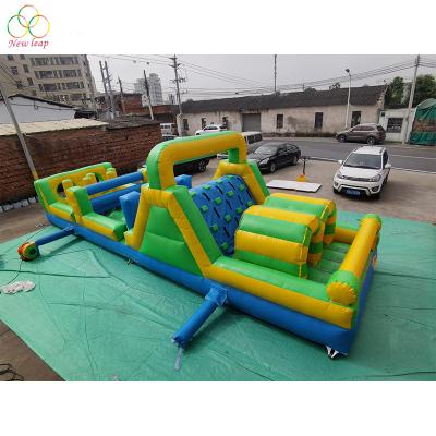 China Outdoor Game Park Assault Course Inflatable Obstacle Course 33ft*10ft For Kids for sale