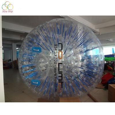 China Inflatable Toy 3m Diameter Transparent Human Rolling Balls Grass Inflatable Snow Zorb Ball for sale