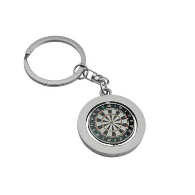 China Rotating Alloy Dart Key Chain Ring Dart Board Key Ring Birthday Gift for sale