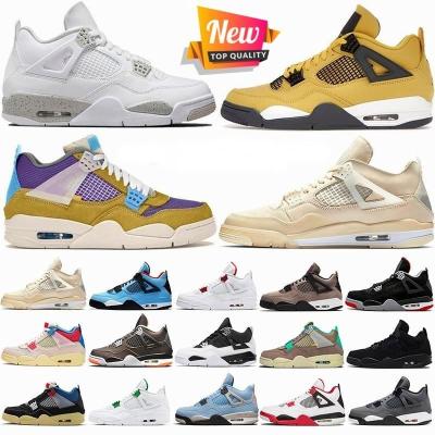 China High Quality Anti Slip Retros 4s Mens and Womens College Blue Air Cushion Basketball Shoes Sports Shoes Sneakers for sale