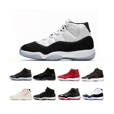 China Basketball Court High Cheap Sneakers Space Jam 2018 Bred Gamma Blue Basketball Shoes Matches Legend Gray Low Barons Men Women Fresh Blue Aire Jordan 11 for sale