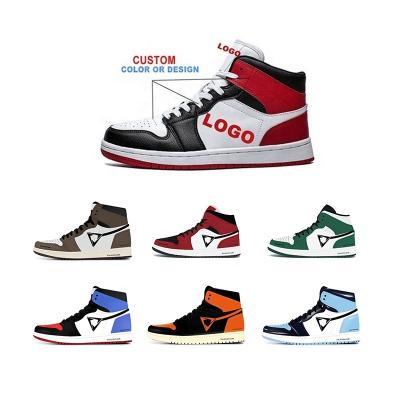 China Original 1:1 shoes form unc mocha box OG chicago sneakers mens 1 womens chicago black toe aj chicago sports leather shoes green high quality custom made sneakers order for sale