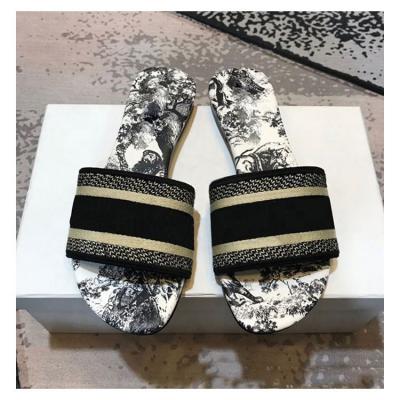 China CUSHIONING B22 DIORE DONNA Sandals Shoes Flat Sneaker Home Wedges Slippers OG Logo Slides Women Good Quality Custom Made Sandals for sale