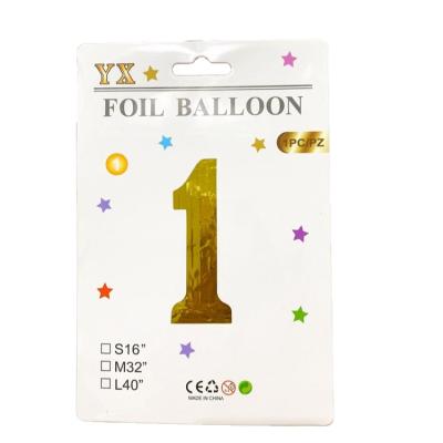 China Party Decoration Designs Numbers New And Individually Wrapped Aluminum Foil Foil Balloon Globo Letters Custom With Paper Card for sale