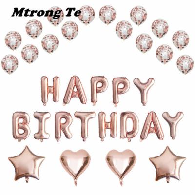 China High Quality Wedding Amazon Letter Foil Balloons Party Decoration Rose Gold Helium Happy Birthday Balloon for sale