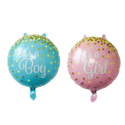 China Kids Play 18 Inch It's A Boy It's A Girl Blue Foil Balloon Helium Balloon For Gender Reveal Party for sale