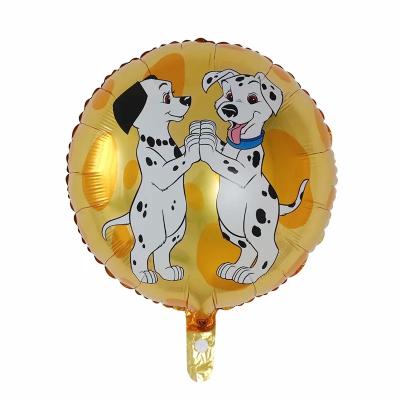 China Wholesale Custom Shaped Gift Toy Gold Color Spotted Dog Foil Balloons Helium Animal Balloon For Kids Toys for sale