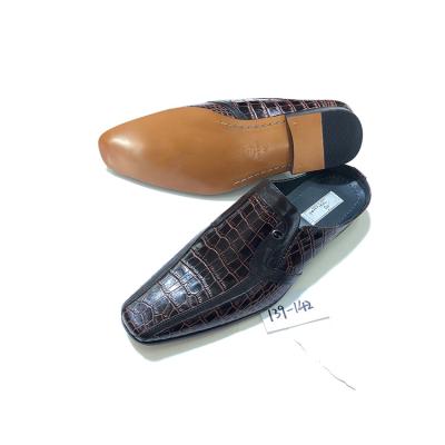 China Fashion Trend China Suppliers Best Half Men's Genuine Leather Shoes Men Casual Dress Shoes Sale Genuine Slippers for sale