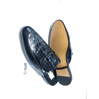 China Factory direct sale fashion trend men's luxury casual men's genuine leather shoes half slippers for sale