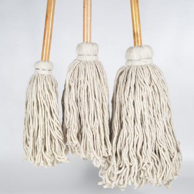 China Cotton Stocked Broom With Wooden Handle And Wooden Handle Deck Brooms for sale