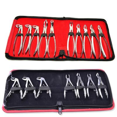 China Metal Dental Consumables Adult Tooth Extracting Forceps Set With Children Set for sale