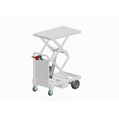 China Environmental NK 1105 Electric Lift Table With Center Drive For Material Handling Electric Scissor Lift Table Logistics Electric Lift Trolley for sale