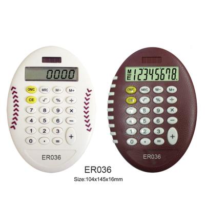 China Newest General Purpose Calculator Basketball MLB Ball Shaped Solar Calculator 8 Bit Leather Calculator for sale