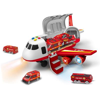 China Diecast Toy Fire Fighting Metal Aircraft Diecast Toy Light Music Deformation Storage Fire Aircraft Amazon Top Ranking For Children for sale