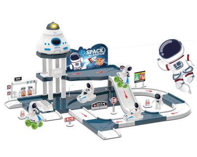 China ABS Plastic New Arrival Space Station Parking Lot Toy DIY Plastic Parking Lot With Space Station For Kids for sale