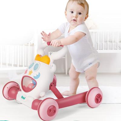 China Light/Music 3 in 1 Baby Walker Musical Infant Baby Walker Gift Toys With Light Multifunction Learn Baby Stroller Wholesale Folding Handheld for sale