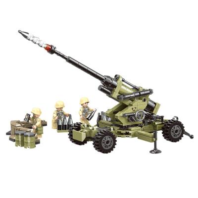 China Toy Building Blocks Set Children Three Soldiers And A Cannon 350pcs Gift For Children for sale