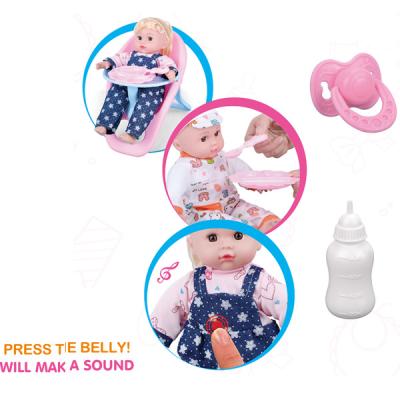 China Cartoon Toy Baby Girl Doll Toys 14 Inch Reborn Baby - Doll Cotton Body Doll With Sound for sale