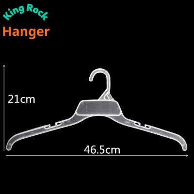 China Eco-Friendly Material Free Shipping 18.5-Inch Large Translucent Natural Color For Adults Leading 529 All Plastic Hanger With Notches For Straps for sale