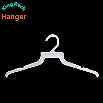 China Eco-friendly Material Wholesale White 16-Inch Standard All Plastic Hangers For Shirt Garment Tops for sale